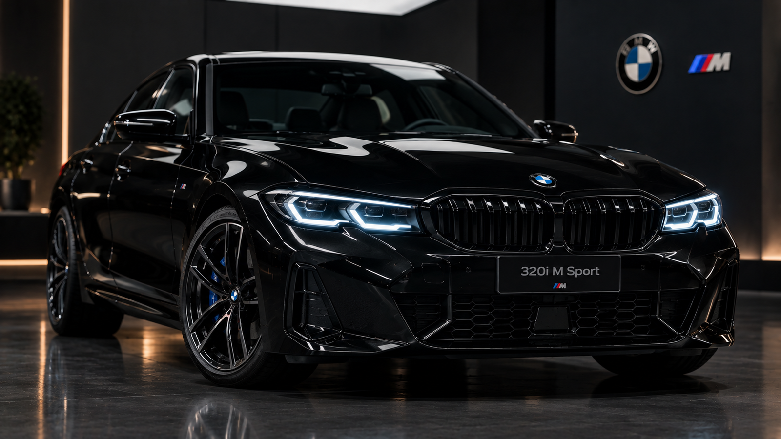 BMW 320i - foco de estúdio premium